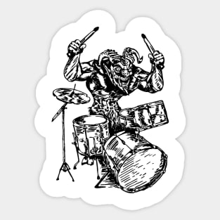 SEEMBO Devil Playing Drums Drummer Musician Drumming Band Sticker
